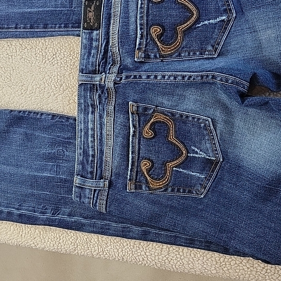 ReRock for Express Bootcut Distressed Jeans, Size 28 - Picture 7 of 11